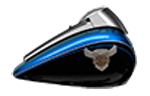 Výročná farba na motocykloch Harley-Davidson modely 2018 Legend Blue / Vivid Black